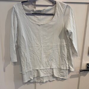 Elegant White Layered Women's Blouse